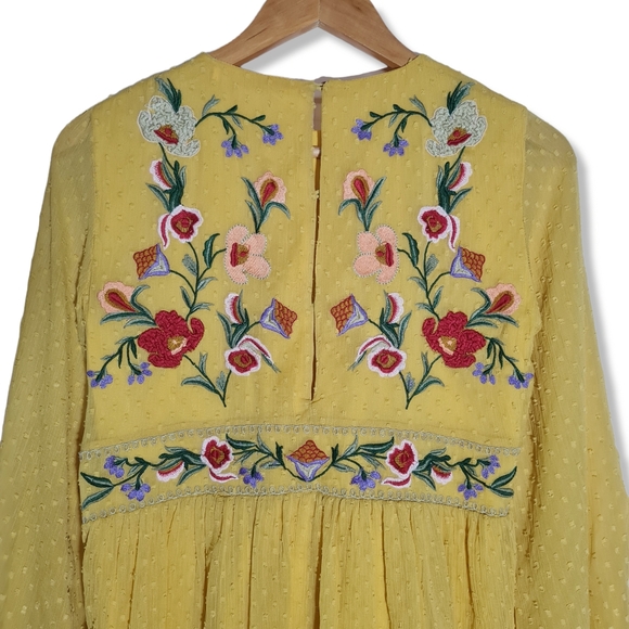 Size- S, ZARA Embroidered mesh jumpsuit dress. - Picture 4 of 10